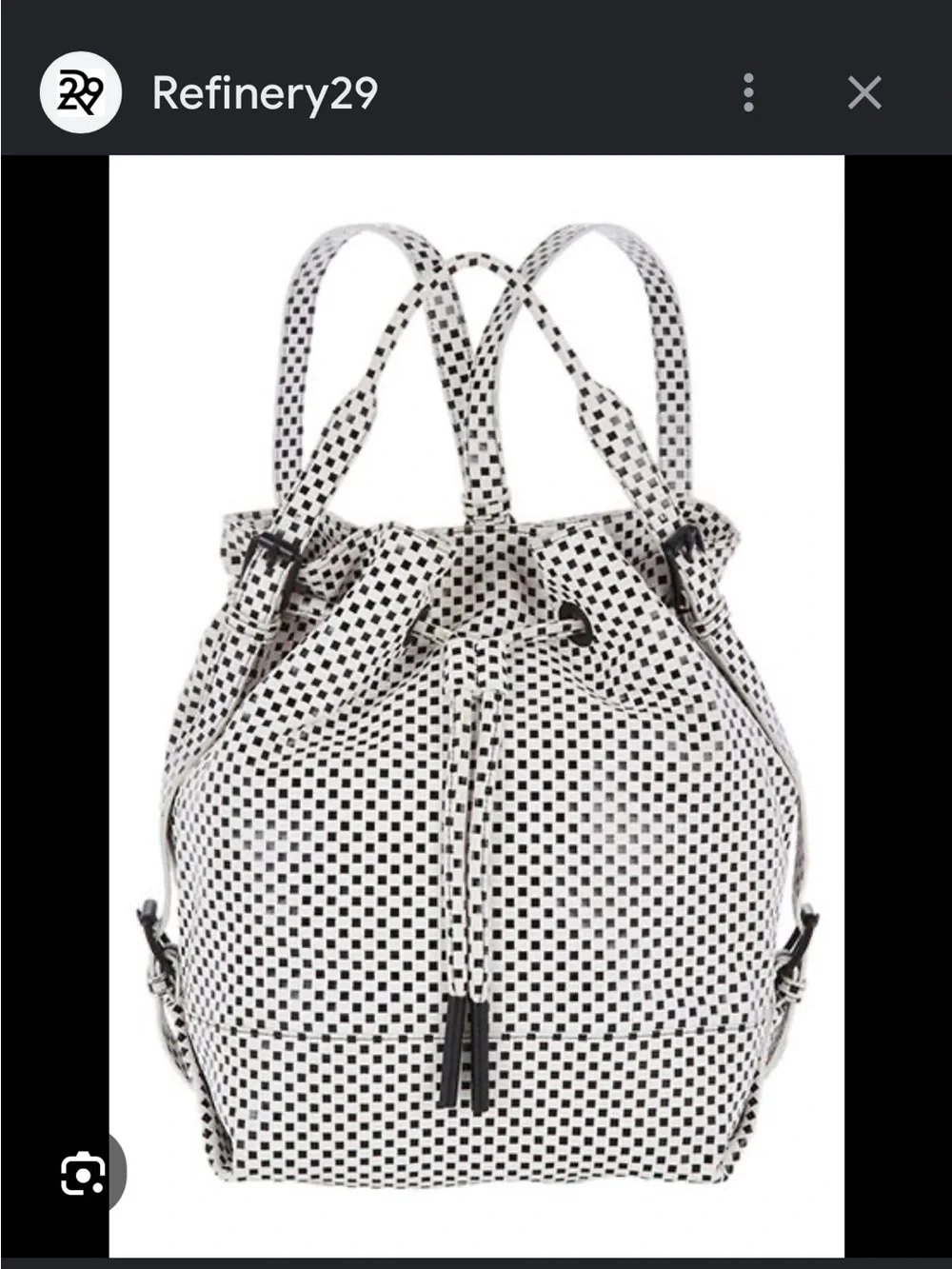 Opening Ceremony - Check-Print Izzy Convertible Backpack - Leather